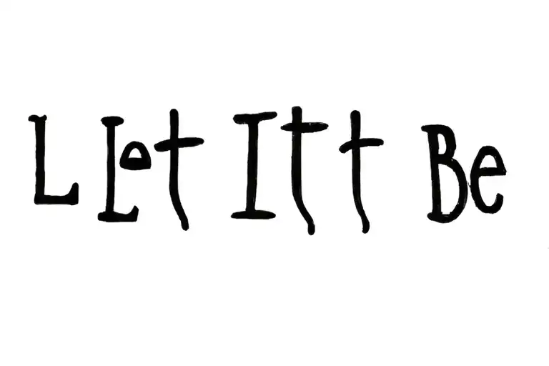 Beatles Let It Be tattoo design idea