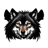 Wolf silhouettes tattoo design idea