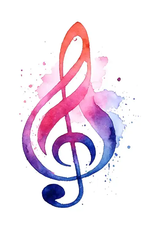 Treble Clef Bass Clef tattoo design idea