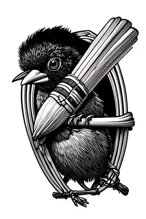 Cricket tattoo design idea
