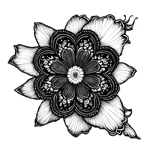 Ginko Mandala Design tattoo design idea