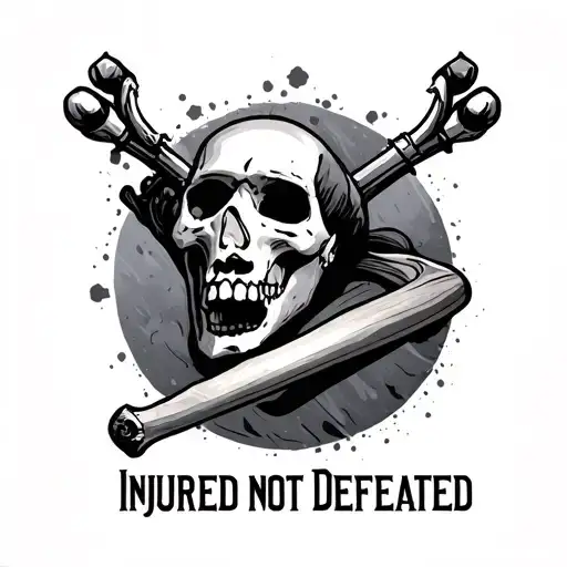 Injured Not Defeated tattoo design idea