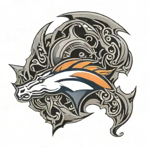 denver broncos logo tattoo design idea