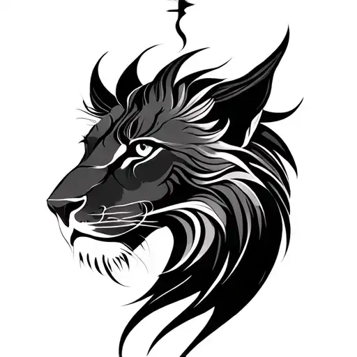 Leo Virgo zodiac sign tattoo design idea