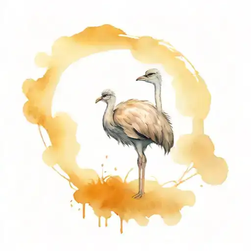 ostrich tattoo design idea