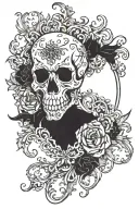 darkly stylish tattoo design idea