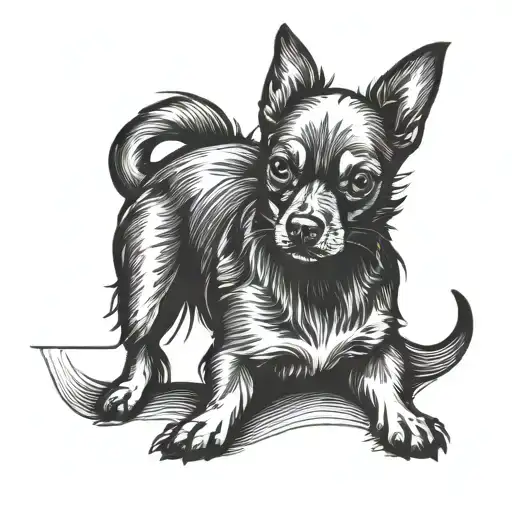 Chihuahua Terrier tattoo design idea