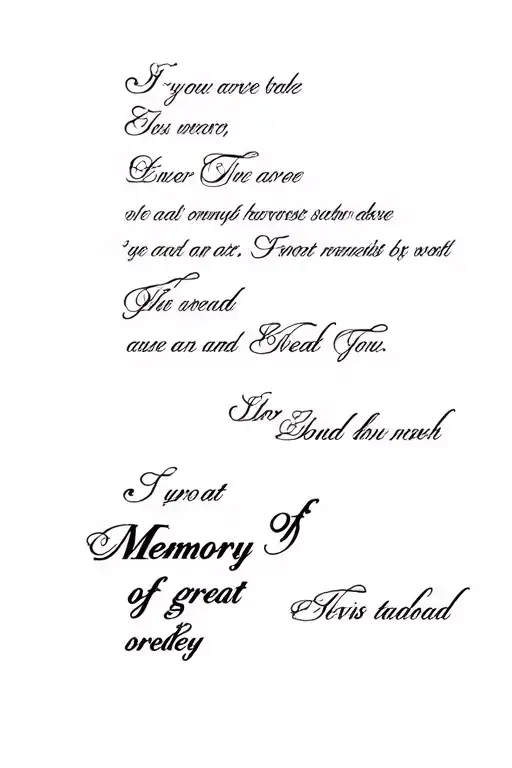 elvis presley lyrics for memory of great grandfather tattoo design idea