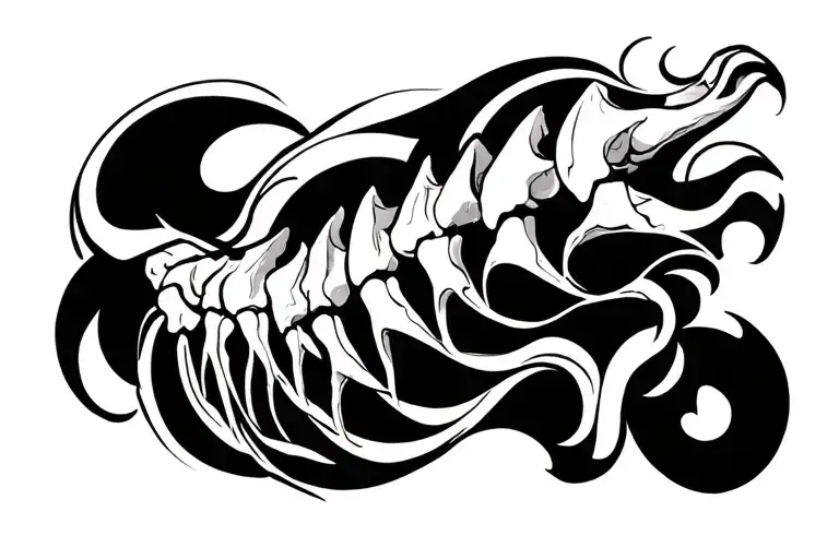 spinal tattoo tattoo design idea