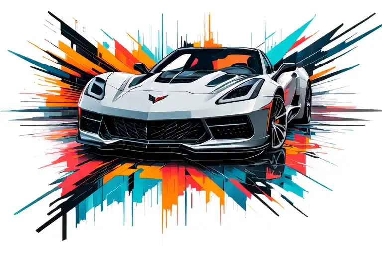 corvette c6 tattoo design idea