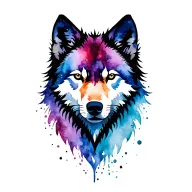 shadow wolf silhouette tattoo design idea