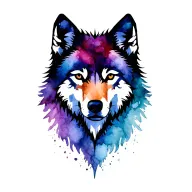 shadow wolf silhouette tattoo design idea