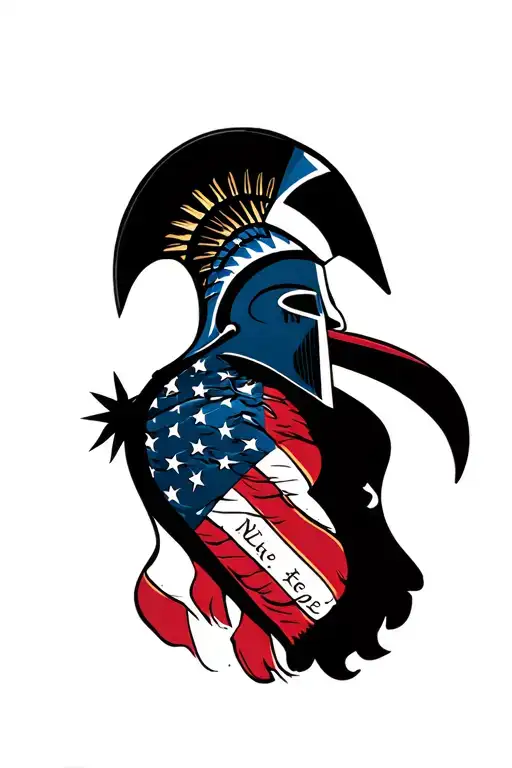 Italian, American, Spartan, OSS, we the people tattoo design idea