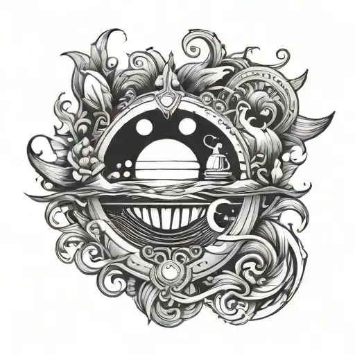 just the word odyssey black tattoo design idea