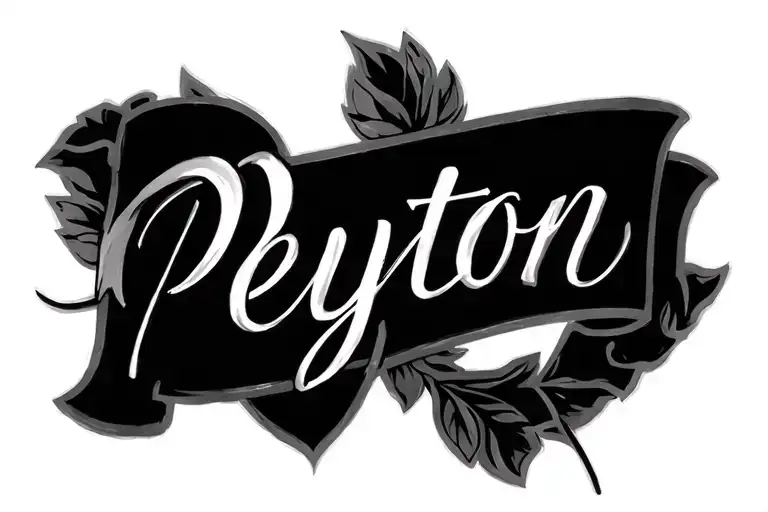 collar bone tattoo with the name Peyton on it  tattoo design idea