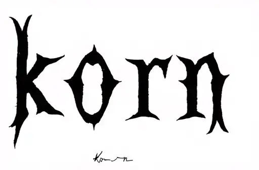 "korn" tattoo design idea