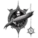 lord of the rings traditional tattoo design idea
