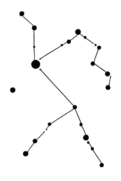 Virgin constellation and Aquarius symbol incorporated tattoo design idea