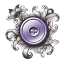 a purple button with 4 even holes tattoo design idea