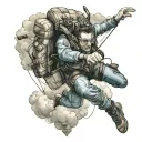 skydive freefall tattoo design idea