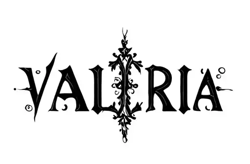 "Valeria" tattoo design idea
