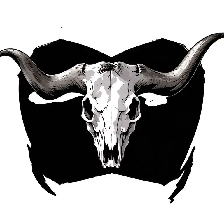 longhorn skull tattoo design idea