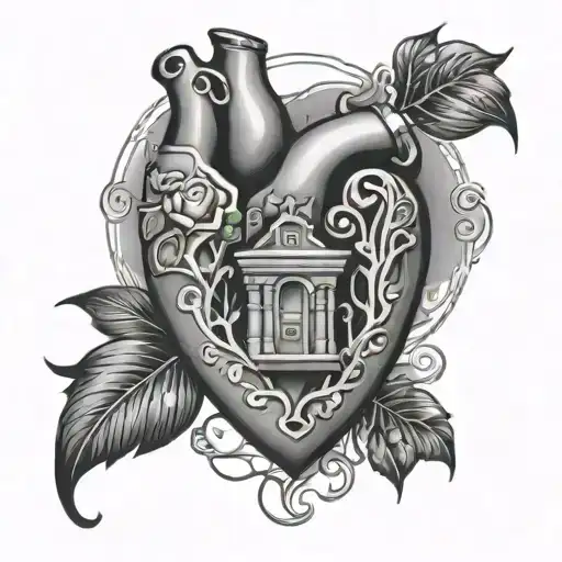 Brittney Ortiz with heart with lock in it tattoo design idea