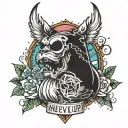 Never Give Up tattoo design idea