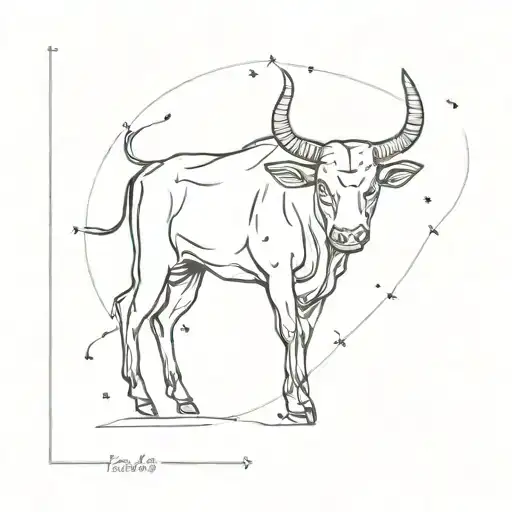 constellation taurus tattoo design idea