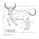 constellation taurus tattoo design idea