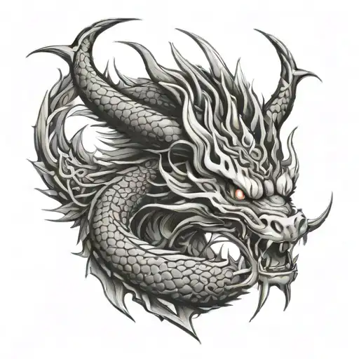 yakuza dragon sleeve tattoo design idea