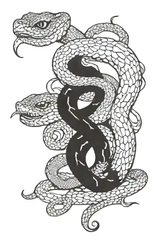 Moon, snake, horoscope cancer, loneliness Some ideas tattoo design idea
