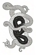 Moon, snake, horoscope cancer, loneliness Some ideas tattoo design idea