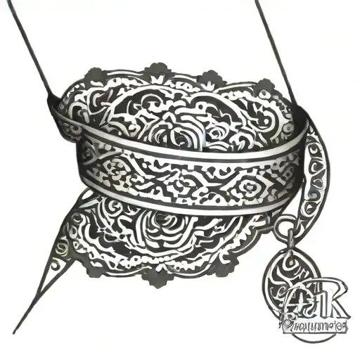 ankle bracelet tattoo design idea