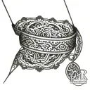 ankle bracelet tattoo design idea