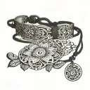 ankle bracelet tattoo design idea