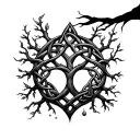 tree of life celtic knot tattoo design idea