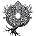 tree of life celtic knot tattoo design idea
