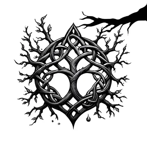 tree of life celtic knot tattoo design idea