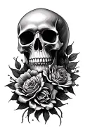 Skull tattoo design idea