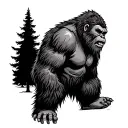 Bigfoot tattoo design idea