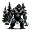 Bigfoot tattoo design idea