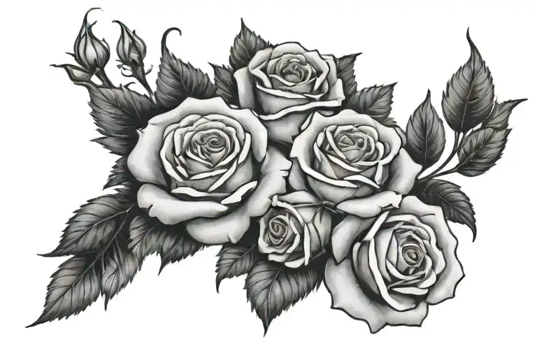 the name kayla with roses wrapped tattoo design idea