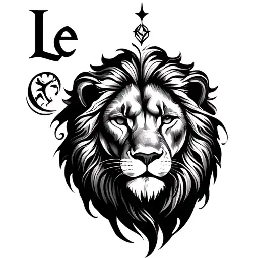 Leo zodiac sign tattoo tattoo design idea