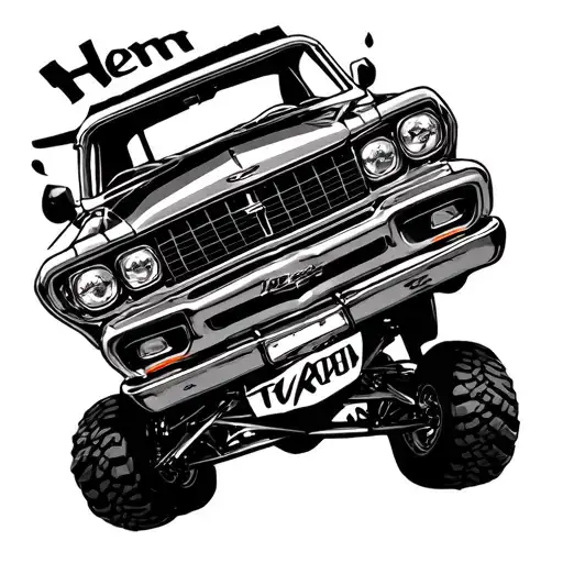 Hemi 5.7l mopar inscriptions tattoo design idea