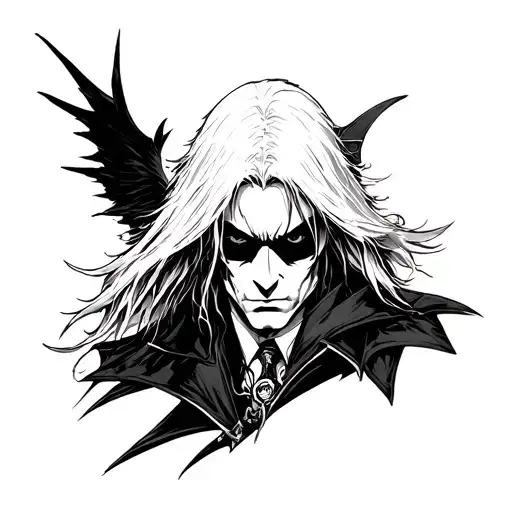 Alucard Hellsing Tattoo on the forearm tattoo design idea