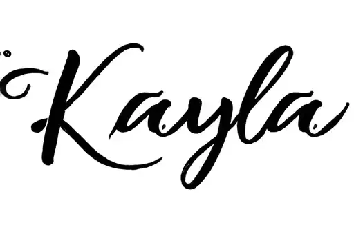"Kayla" tattoo design idea
