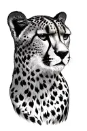 Cheetah Face tattoo design idea