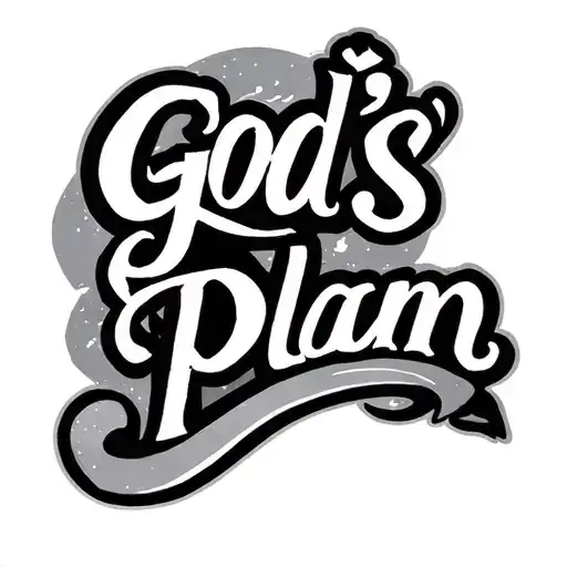 god's plan baby text tattoo tattoo design idea