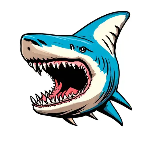 shark head tattoo design idea